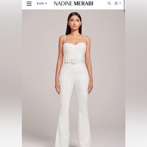 NADINE MERABI- LUCINDA WHITE JUMPSUIT